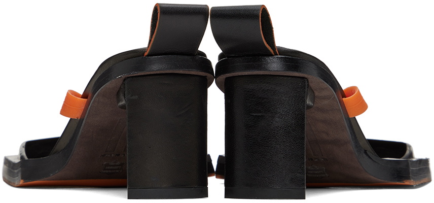 Miista Black & Orange Joyce Heeled Sandals MIISTA