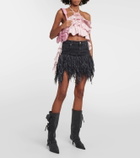 Blumarine Jeanne denim knee-high boots