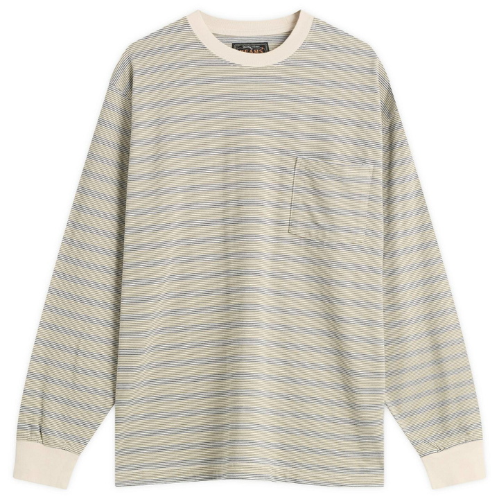 Photo: Beams Plus Men's Long Sleeve Multi Pin Pocket T-Shirt in Off White