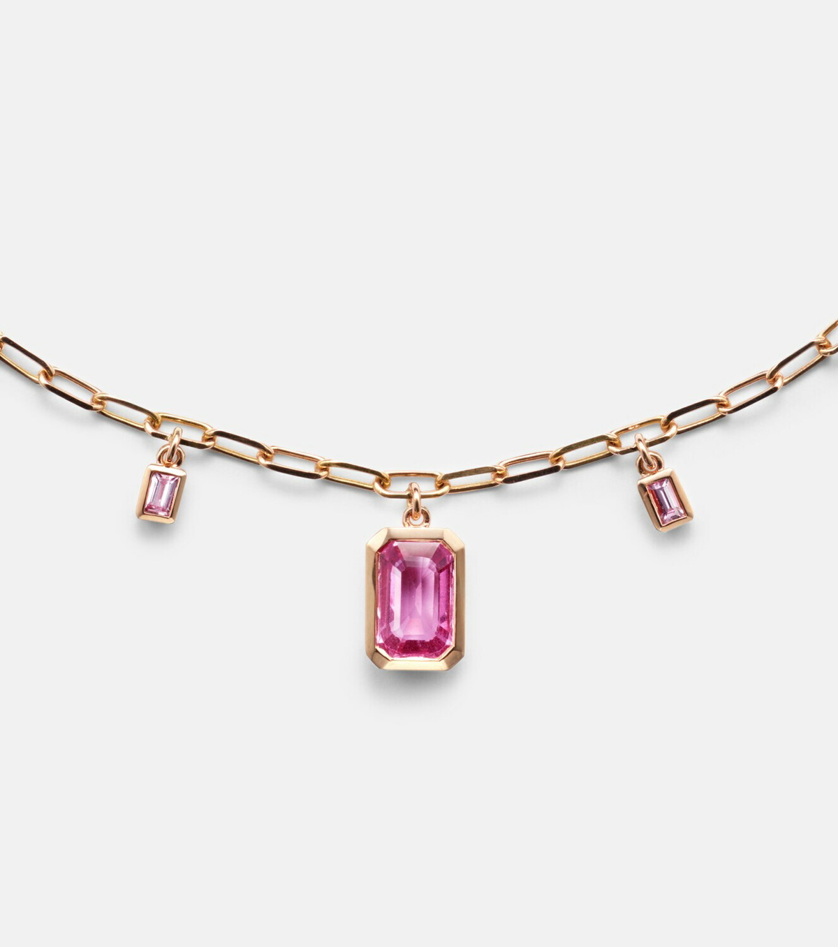 Shay Jewelry 18kt rose gold choker with sapphire and diamonds