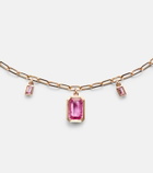 Shay Jewelry 18kt rose gold choker with sapphire and diamonds