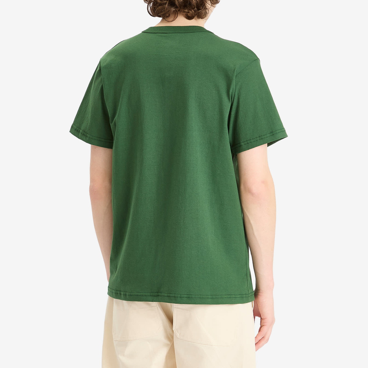 Randy's Garments Men's Logo Pocket T-Shirt in Dark Green