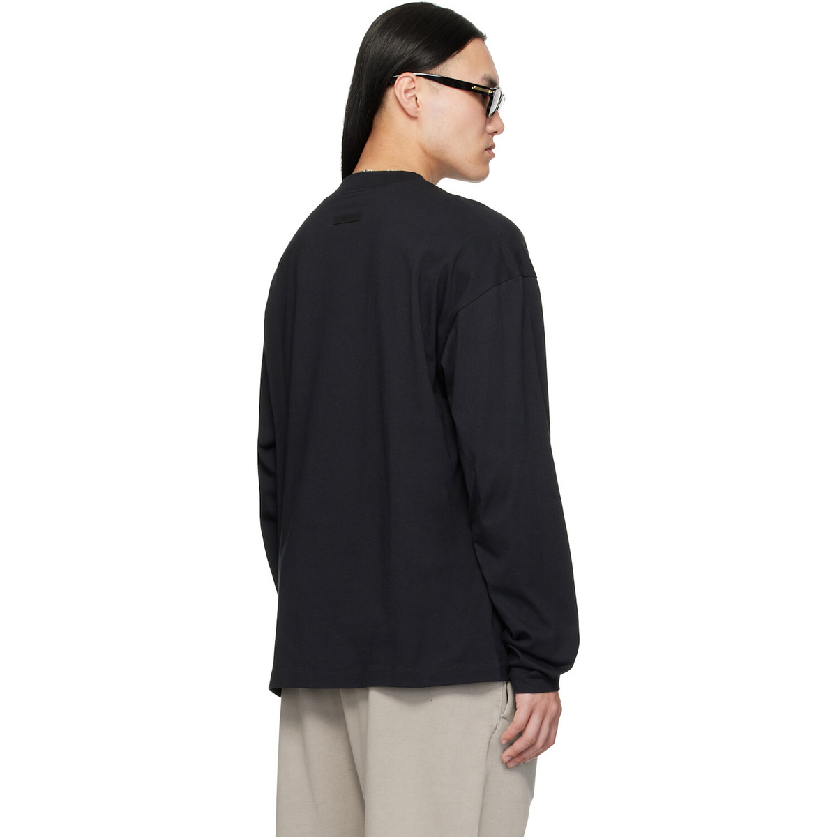 Fear of God ESSENTIALS Black Classic Long Sleeve T-shirt
