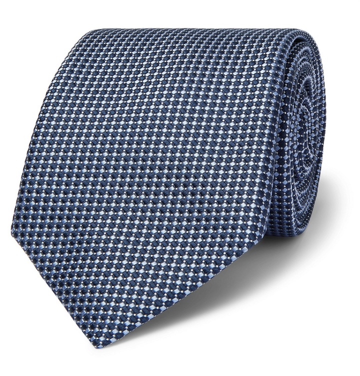 Photo: Hugo Boss - 8cm Silk-Blend Jacquard Tie - Blue