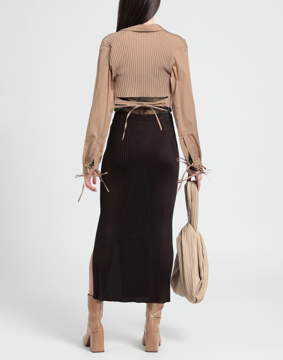 Andreādamo Womens Wrap cardigans in Beige