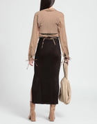 Andreādamo Womens Wrap cardigans in Beige