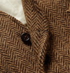 Polo Ralph Lauren - Tan Herringbone Wool and Satin Waistcoat - Men - Brown