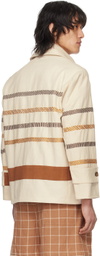 HARAGO Off-White Kantha Jacket