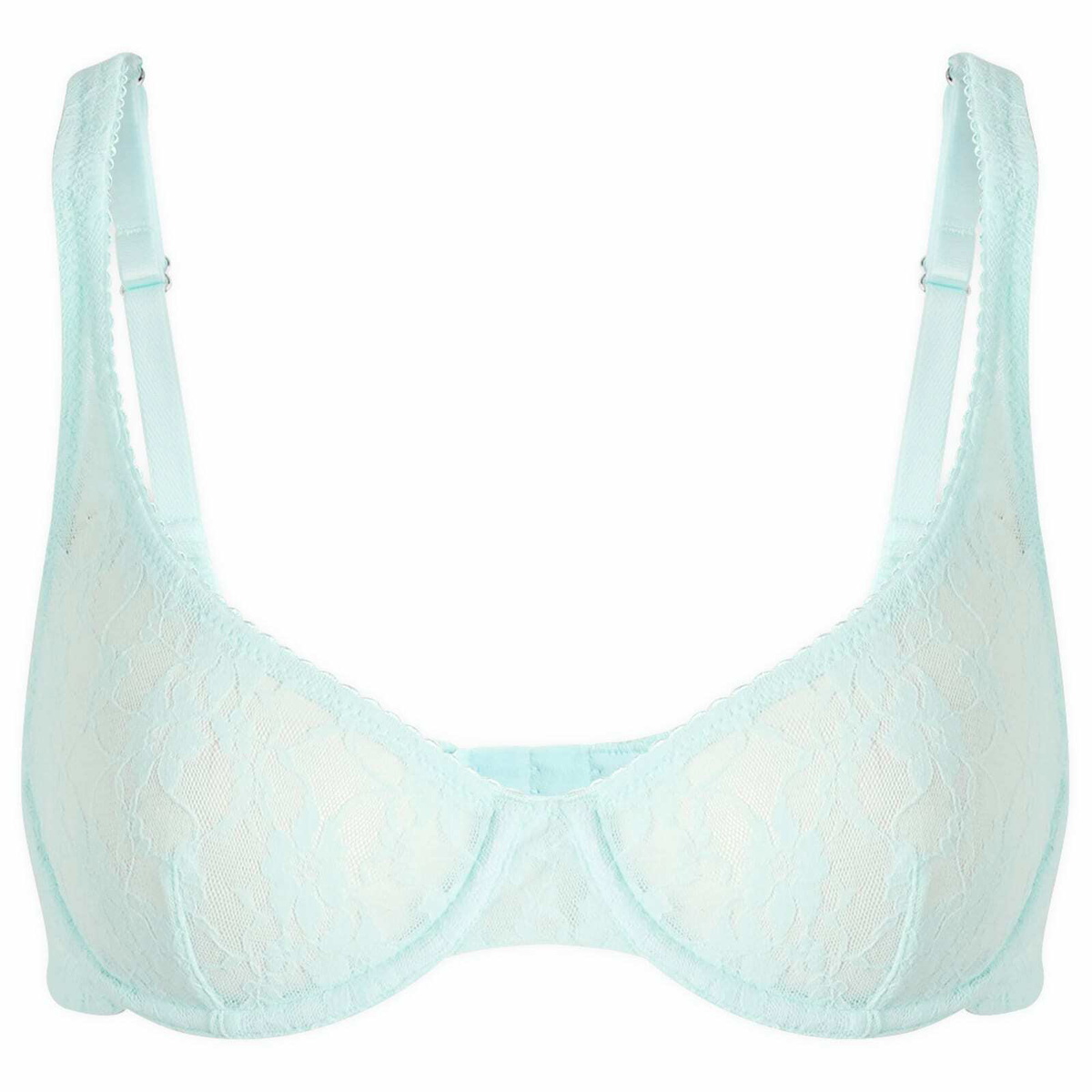 Fruity Booty Women's All Over Lace Bra in Ice Blue