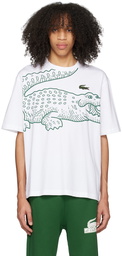 Lacoste White Printed T-Shirt