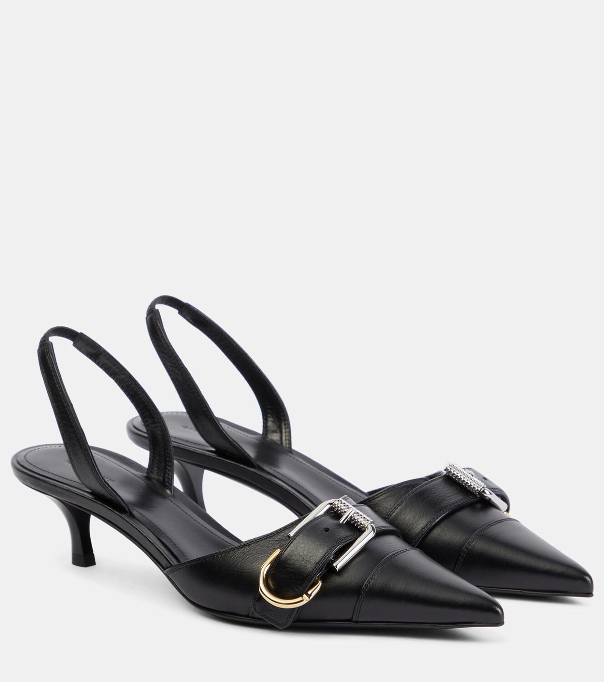 サンダル・ミュール Givenchy Voyou Slingbacks In Crocodile-Embossed Leather Givenchy Voyou leather slingback pumps Givenchy