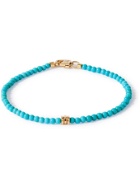 TATEOSSIAN - 18-Karat Gold Turquoise Beaded Bracelet - Blue