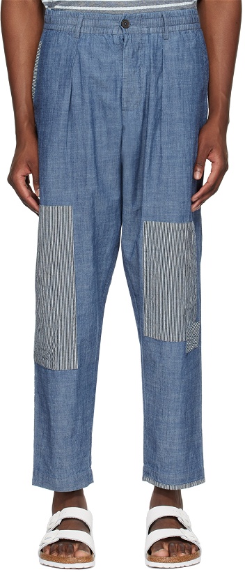 Photo: Universal Works Blue Patched Trousers