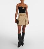 Balmain Strapless crêpe bodysuit