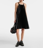 Noir Kei Ninomiya Pleated faux leather minidress