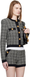 Balmain Black Light Tweed Cardigan