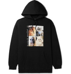 BALENCIAGA - Oversized Printed Cotton-Jersey Hoodie - Black