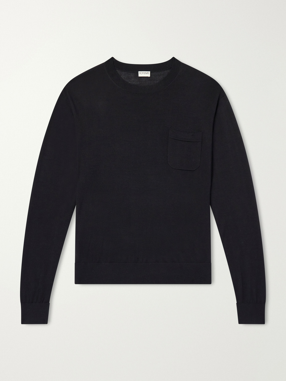 TOTEME - Merino Wool and Silk-Blend Sweater - Black