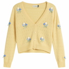 RIXO Women's Merinda Cardigan in Floret Embroidery Yellow