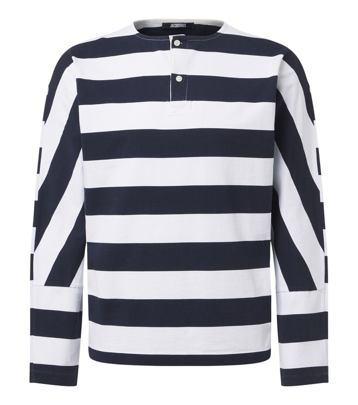 Photo: Jacquemus Marinière striped cotton jersey Henley shirt