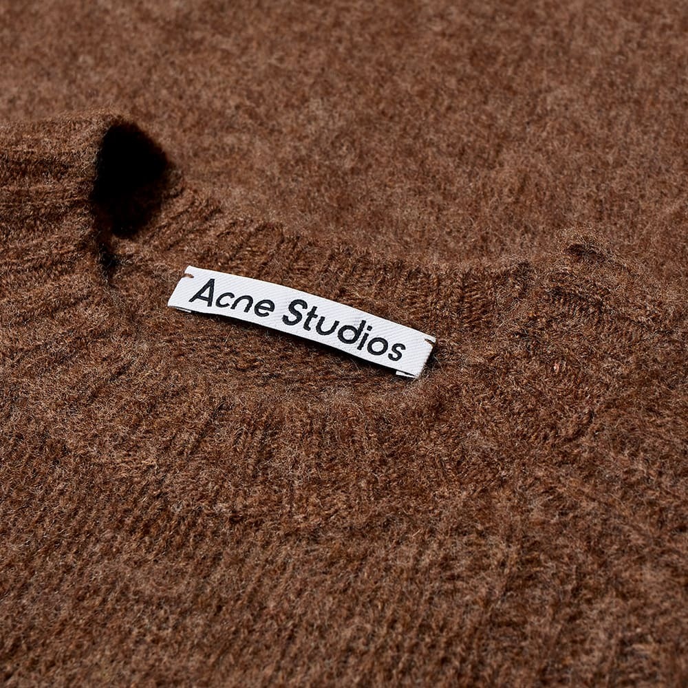 トップス ACNE STUDIOS KOWHAI BRUSHED CREW KNIT S Acne Studios Men's Kowhai New Brushed Crew Knit in Sharp Red