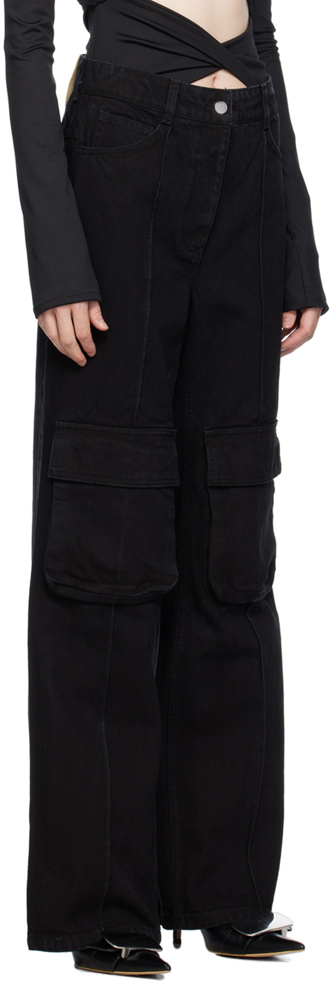 Lado Bokuchava Black Cargo Denim Jeans