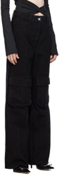 Lado Bokuchava Black Cargo Denim Jeans
