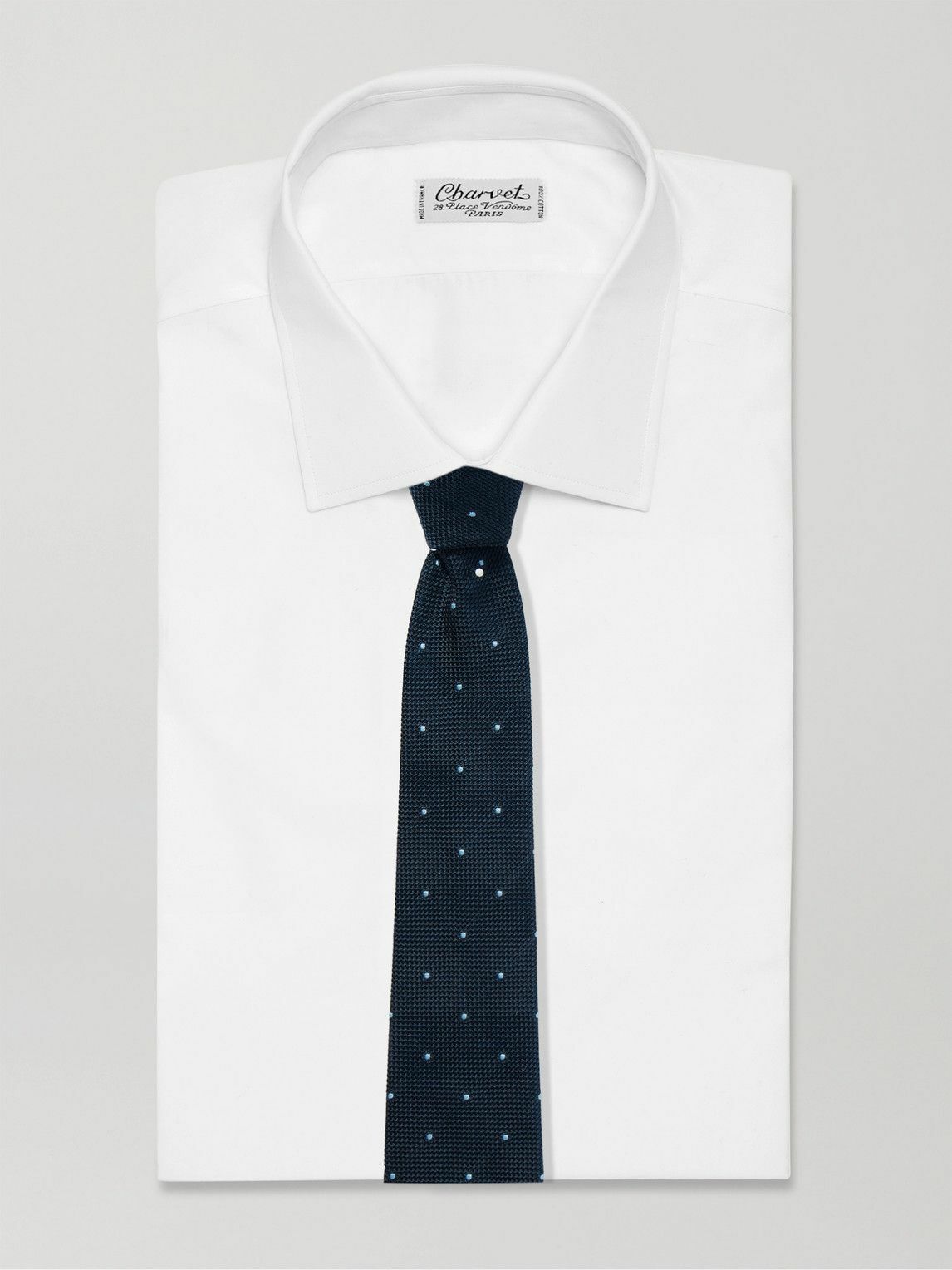 Sid Mashburn - 7cm Polka-Dot Embroidered Silk-Grenadine Tie