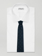 Sid Mashburn - 7cm Polka-Dot Embroidered Silk-Grenadine Tie