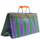 Puebco Recycled Plastic Rectangle Bag in Green/Purple