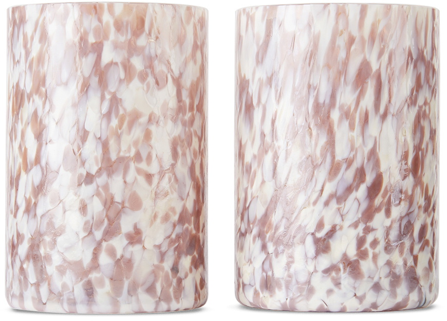 Stories of Italy Purple & White Macchia Su Macchia Tumbler Set