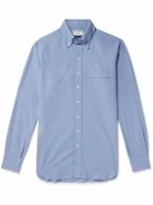 Kingsman - Drake's Button-Down Collar Cotton-Flannel Shirt - Blue