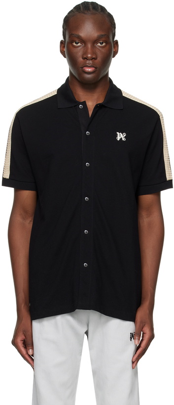 Photo: Palm Angels Black Monogram Track Polo