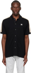 Palm Angels Black Monogram Track Polo