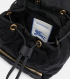 Burberry Mini leather-trimmed backpack
