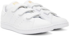 adidas Originals White & Gold Stan Smith Sneakers