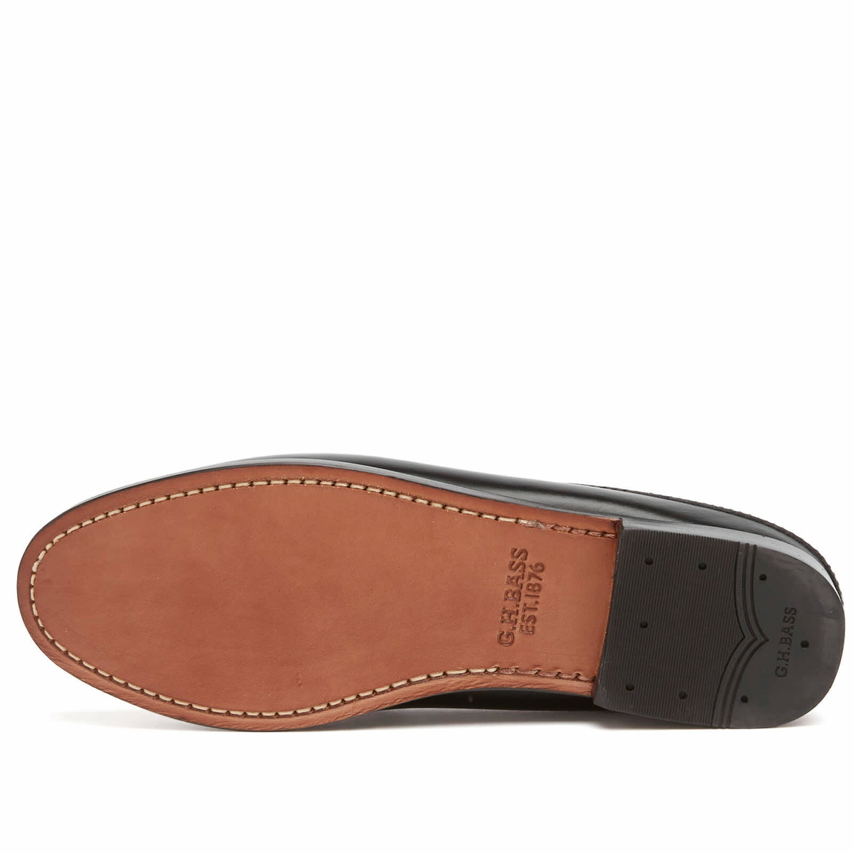 Bass Weejuns Women's Penny Mule Loafer in Black Leather