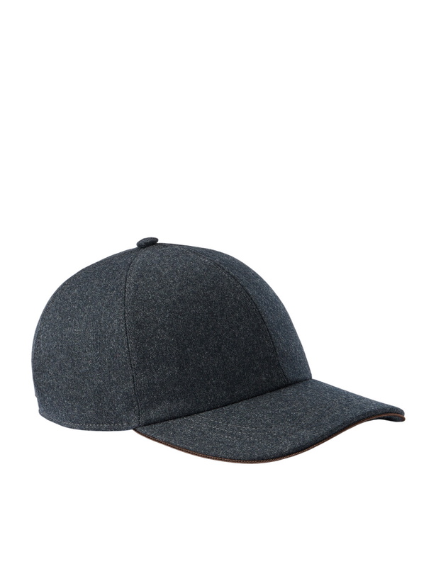 Photo: Canali - Logo-Appliquéd Wool Cap - Gray