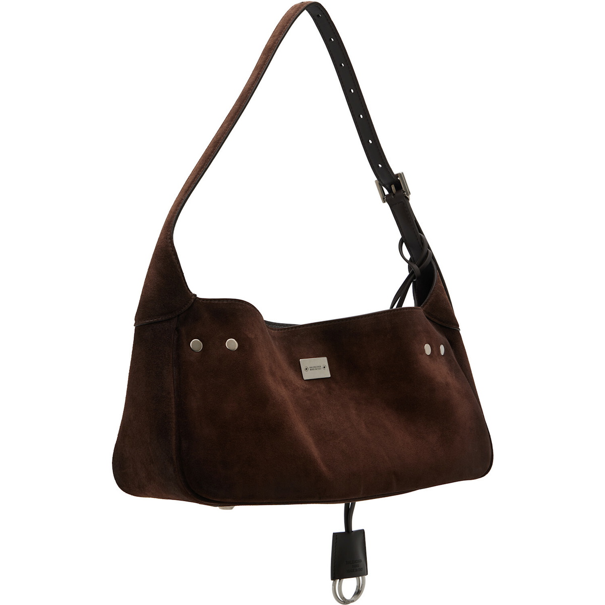 Balenciaga Brown Bel Air Waxed Suede S Bag