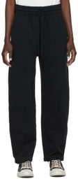 AGOLDE Black 80s Bow Leg Lounge Pants