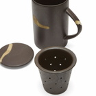 ferm LIVING Koyo Tea Mug with Infuser Set in Dark Brown/Buff 