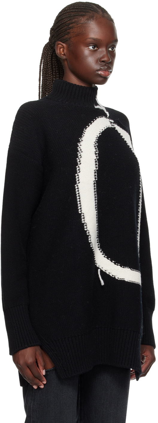 Off-White Black Loose Thread Sweater Off-White