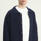 FrizmWORKS Men's Ultra Heavyweight Collar Cardigan in Navy