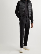 TOM FORD - Slim-Fit Panelled Ribbed Wool and Quilted Shell Down Jacket - Black