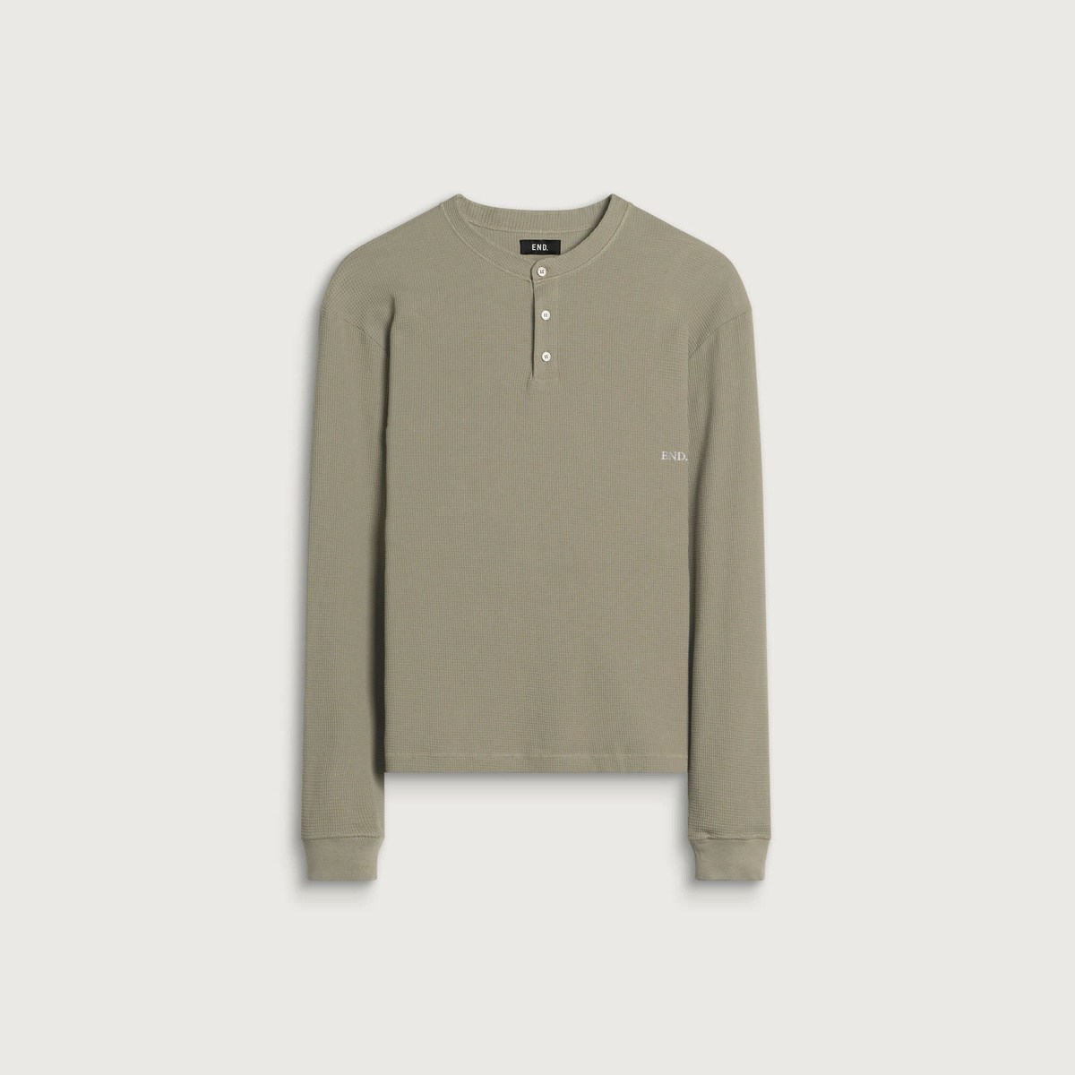 END. Men's Recruit Henley in Khaki