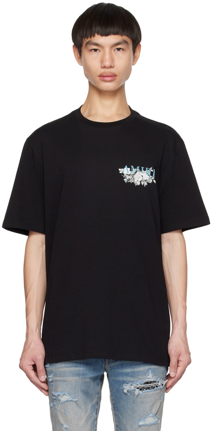 AMIRI Black Floral T-Shirt Amiri