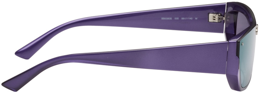 Balenciaga Violet Shield Sunglasses Balenciaga BB0041S Shield Sunglasses | Fashion Eyewear main image 3