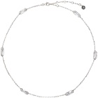 Alan Crocetti Silver Crystal Chain Necklace