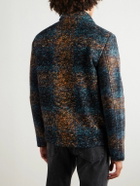 NN07 - Gael 80267 Wool-Blend Jacquard Jacket - Blue