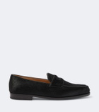 John Lobb Lopez calf hair penny loafers